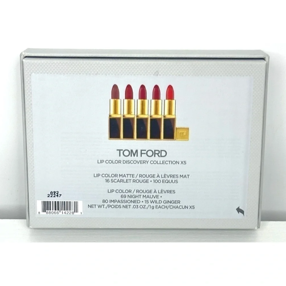 Tom FORD 5-Pc. Lip Color Discovery Collection Matte and Gloss Lipstick Set NEW